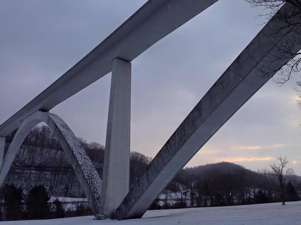 Double Arch Bridge over Birdsong Hollow. Natchez Trace Parkway, Milepost 438