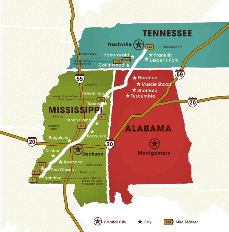 Explore the communities along the natchez trace parkway