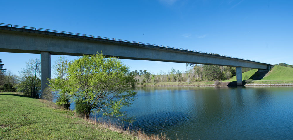 scenic Bridge over river
