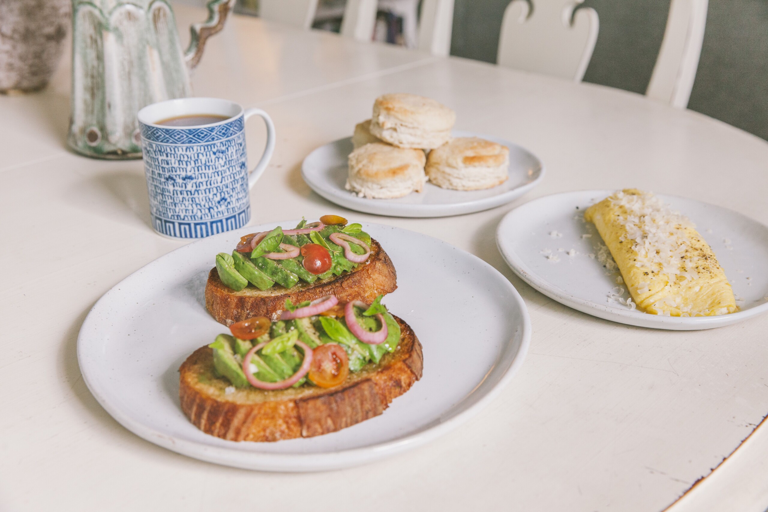 a breakfast spread