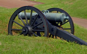 A Civil War cannon the at Vicksburg National Military Park.